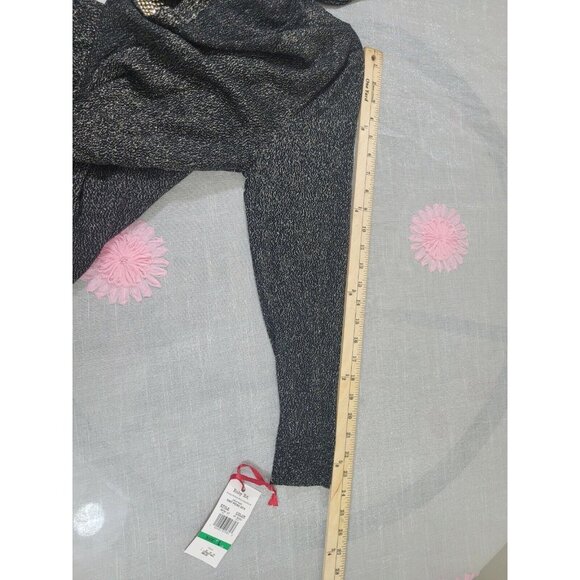 Ruby Rd Women's Size L Layered Look Jkt Top Combo Black Gold Sparkle Stretch 34 - Picture 9 of 9